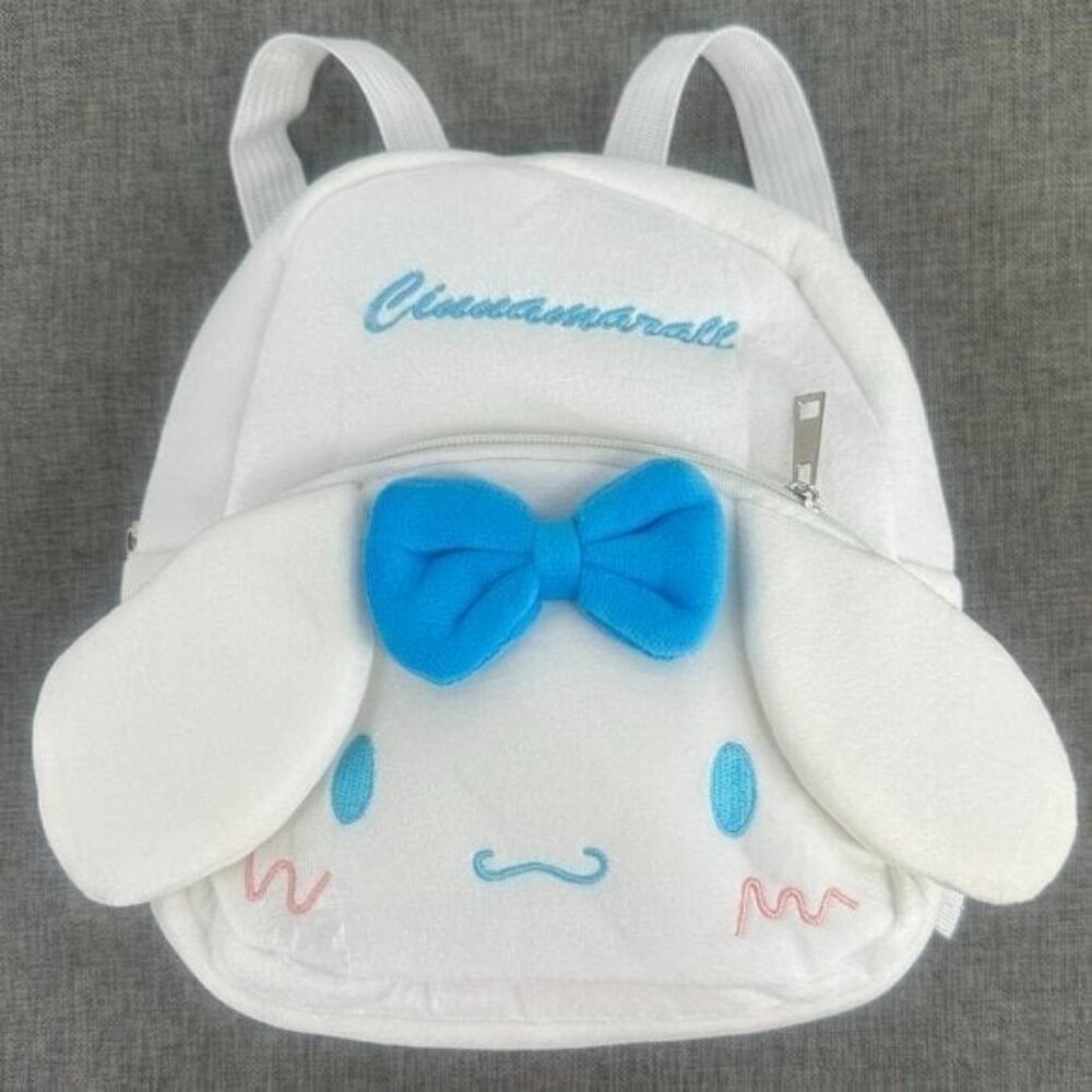 New! Girls Kids Teens Cinnamoroll Plush Backpack White Lightweight‎ 8.5" X 7.5"